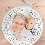 Best Grandpa Ever Modern Classic Photo Key Ring<br><div class="desc">This simple and classic design is composed of serif typography and add a custom photo. "Best Grandpa Ever" circles the photo of your grandpa,  grampa,  grandpa,  lolo etc</div>