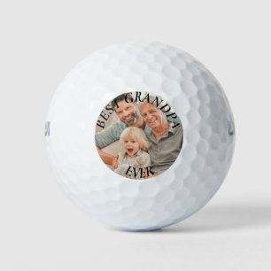 Best Grandpa Ever Modern Photo Create Your Own Golf Balls