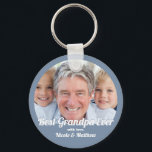 Best Grandpa Ever Modern Photo Keepsake Key Ring<br><div class="desc">This simple and modern design is composed of serif typography and add a custom photo.</div>