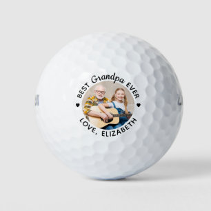 Best Grandpa Ever Personalised Custom Photo Wilson Golf Balls