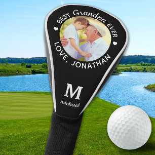 Best Grandpa Ever Personalised Monogram Name Photo Golf Head Cover