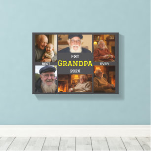 Best Grandpa Ever – Personalised Photos Canvas Print