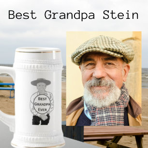 Best Grandpa Ever Photo Beer Stein