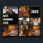 Best Grandpa Ever Photo Collage and Custom Text<br><div class="desc">Celebrate grandpa with this stunning Best Grandpa Ever Photo Collage Enlargement! Perfect as a personalised wall art piece, this high-quality photo enlargement features a heartfelt collage of family memories along with custom text to make it truly unique. Ideal for Father’s Day, birthdays, or special occasions, it’s a meaningful gift that...</div>