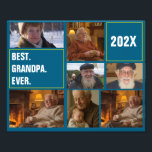 Best Grandpa Ever Photo Collage and Custom Text<br><div class="desc">Celebrate grandpa with this stunning Best Grandpa Ever Photo Collage Enlargement! Perfect as a personalised wall art piece, this high-quality photo enlargement features a heartfelt collage of family memories along with custom text to make it truly unique. Ideal for Father’s Day, birthdays, or special occasions, it’s a meaningful gift that...</div>