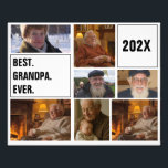 Best Grandpa Ever Photo Collage and Custom Text<br><div class="desc">Celebrate grandpa’s special moments with this Best Grandpa Ever Photo Enlargement! Perfect for framing and displaying, this high-quality enlarged photo print brings your favourite memories to life with stunning detail and vibrant colours. Personalise it with a treasured family photo and add custom text to create a meaningful gift for birthdays,...</div>
