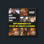 Best Grandpa Ever Photo Collage and Custom Text Canvas Print<br><div class="desc">Honour grandpa with this heartfelt Best Grandpa Ever Canvas Print! Featuring a custom photo collage and your personalised message, this high-quality canvas adds a personal and timeless touch to any space. Perfect for Father’s Day, birthdays, or just because, it’s a meaningful gift that captures your favourite memories and turns them...</div>