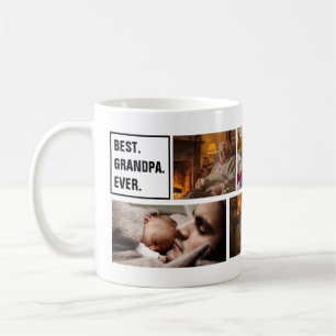 Best Grandpa Ever Photo Collage and Custom Text Coffee Mug