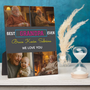 Best Grandpa Ever Photo Collage Plaque