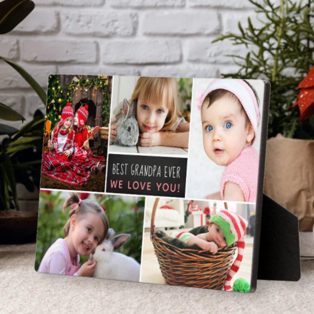 Best Grandpa Ever Photo Collage Plaque (Creator Uploaded)