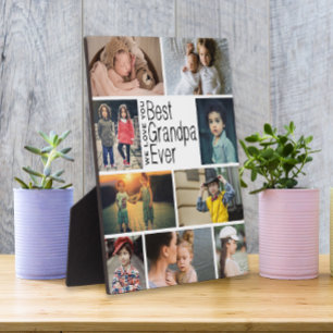 Best Grandpa Ever Photo Collage Plaque