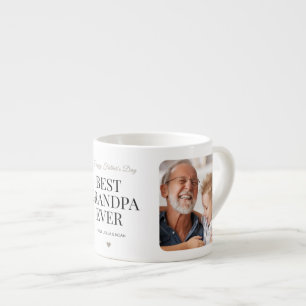 Best Grandpa Ever Photo Father's Day Espresso Cup