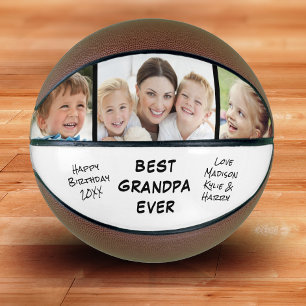 Best Grandpa Ever Photo Personalised Basketball