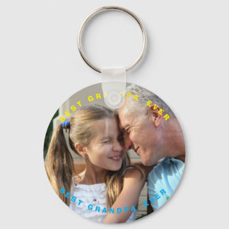 BEST GRANDPA EVER PHOTO Personalised Keychain