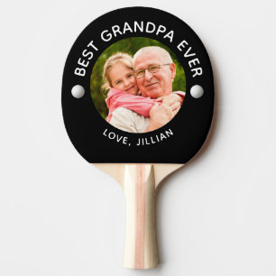 BEST GRANDPA EVER Photo Personalised Ping Pong Paddle