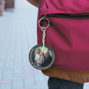 BEST GRANDPA EVER Photo Personalized Keychain