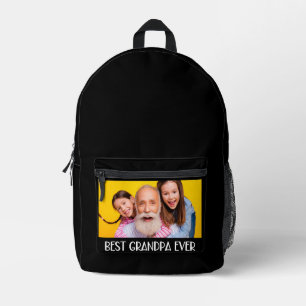 Best Grandpa Ever Photo Simple Grandad Printed Backpack