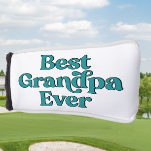 Best Grandpa Ever Retro Typography Fathers Day Golf Head Cover