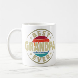 Best Grandpa Ever Retro Vintage Grandfather Gift Coffee Mug