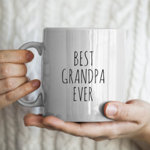 "Best Grandpa Ever" Simple Modern Farmhouse Large Coffee Mug
