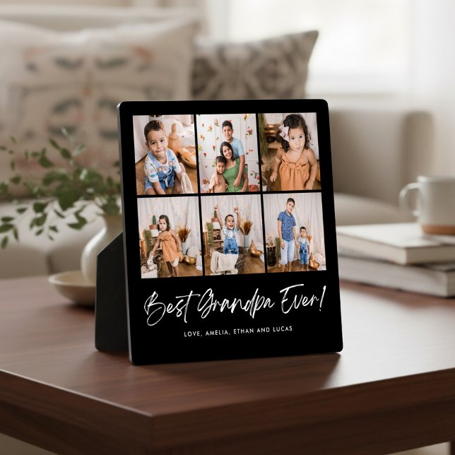 Best Grandpa Ever Six Photo Plaque (Creator Uploaded)