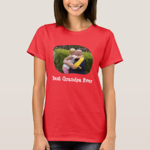 Best Grandpa Ever upload your horizontal photo T-Shirt