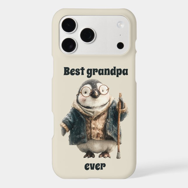 Best Grandpa Ever Winter Penguin (Back)