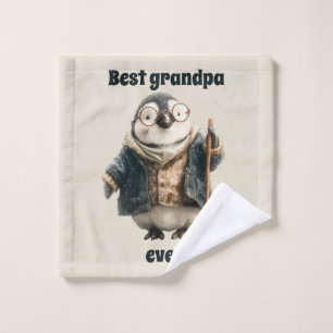 Best Grandpa Ever Winter Penguin Bath Towel Set