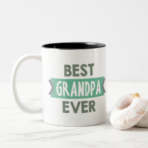 Best Grandpa ever word art mug