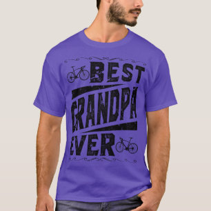 Best Grandpa Fathers Day Road Bike Cycling T-Shirt