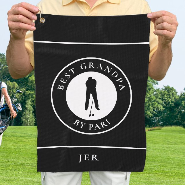 Best Grandpa Golfer Grandfather Modern Sports Pro Golf Towel (Creator Uploaded)