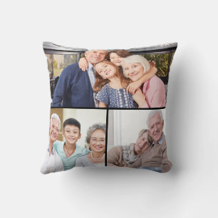 Best Grandpa&grandma Ever 6 Photo Collage Custom Cushion