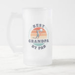 Best Grandpa Grandparents Day Retro Custom Daddy Frosted Glass Beer Mug<br><div class="desc">Retro Best Grandpa By Par design you can customise for the recipient of this cute golf theme design. Perfect gift for Father's Day or grandfather's birthday. The text "GRANDPA" can be customised with any dad moniker by clicking the "Personalise" button</div>