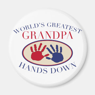 Best Grandpa Hands Down Magnet