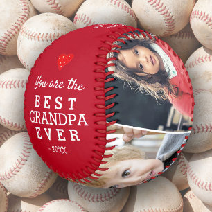 Best Grandpa Heart 4 Photo Collage Baseball