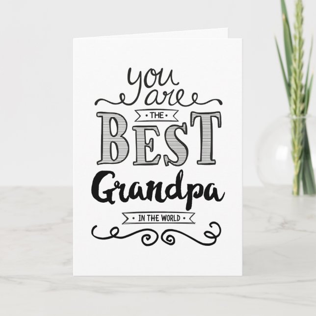 Best Grandpa in the World Birthday Card (Front)