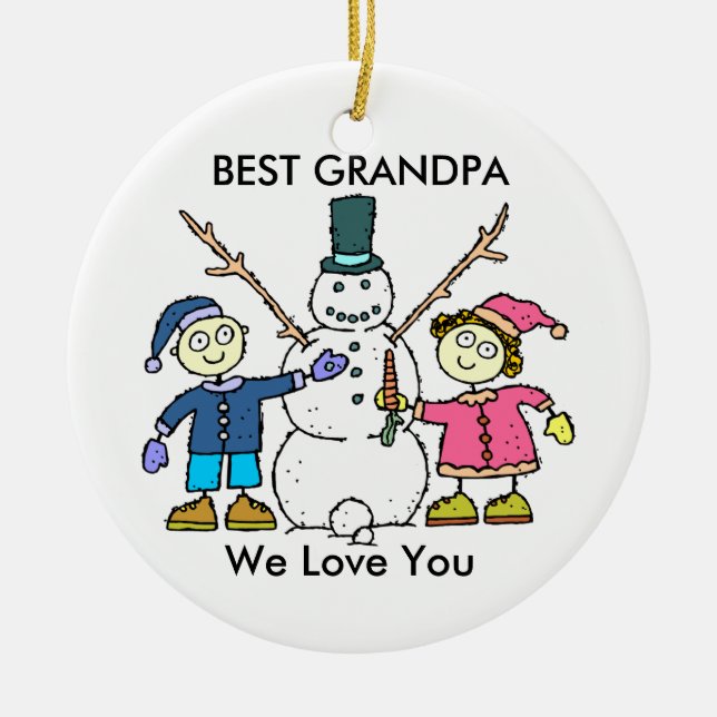 Best Grandpa ornament (Front)