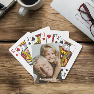 Best Grandpa Personalised Photo Playing Cards