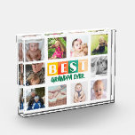 BEST GRANDPA Photo Collage Personalised Modern Block<br><div class="desc">BEST GRANDPA Photo Collage Personalised Modern</div>