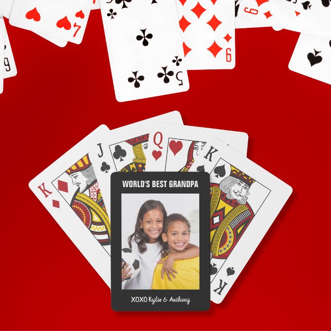 Best Grandpa Photo Playing Cards (Creator Uploaded)