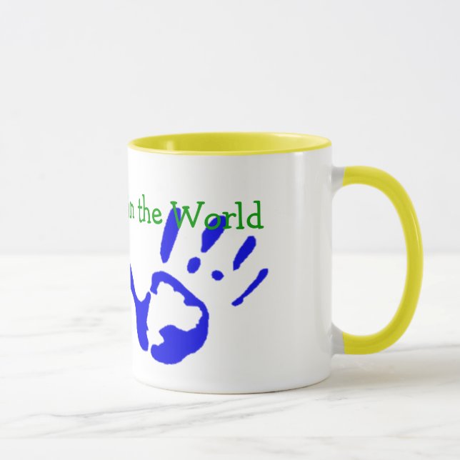 Best Grandpa with Handprints Mug (Right)