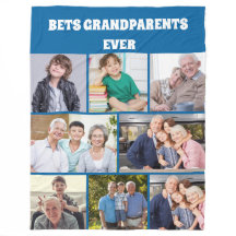 Best Grandparents Ever 8Photo Collage Chic Blue 