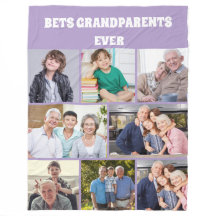 Best Grandparents Ever 8Photo Collage Chic purple