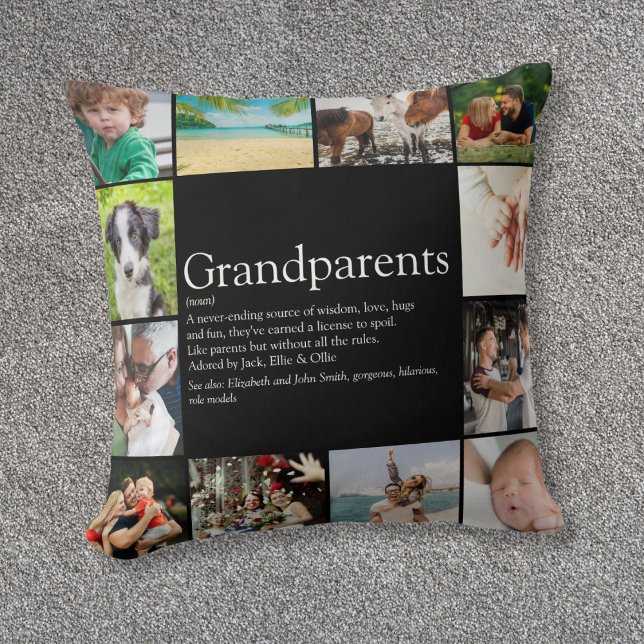 Best Grandparents Ever Definition 12 Photo Cushion (Best Grandparents Ever Definition 12 Photo Throw Pillow)