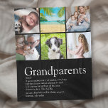 Best Grandparents Ever Definition 6 Photo Fleece Blanket<br><div class="desc">Personalise for your special grandparents to create a unique gift. A perfect way to show them how amazing they are every day. Designed by Thisisnotme©</div>