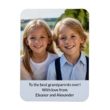 Best Grandparents Ever Grandchildren Photo Magnet
