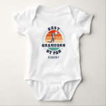 Best Grandson By Par Retro Personalised Golf Swag Baby Bodysuit<br><div class="desc">Retro Best Grandson By Par design you can customise for someone special. Perfect gift for Father's Day or grandfather's birthday. The text "GRANDSON" can be customised with any relation’s moniker by clicking the "Personalise" button above. Add a name to make it even more special</div>