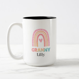Best Granny Rainbow Mug Personalized, Gift For her