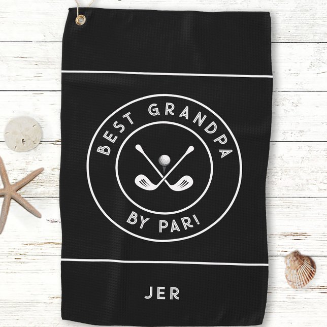 Best Granpa By Par | Funny Golfer Humour Golf  Golf Towel (Best Granpa By Par | Funny Golfer Humor Golf Golf Towel)