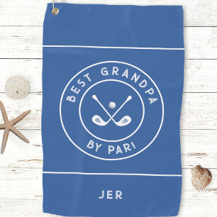 Best Granpa By Par   Funny Golfer Humour Golf  Towel